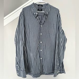 Nordstrom Men’s Shop Navy and Grey checked button down dress shirt